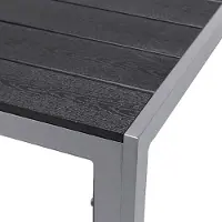 Inda Aluminium Gartentisch Non-Wood Silber / Schwarz 150x90cm