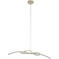 Eglo LED Pendelleuchte Novafeltria, Hängelampe, Hängeleuchte aus Stahl, Aluminium und Kunststoff, Esstischlampe, hängend in Nickel-Matt, Weiß