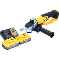 DeWalt DCG 412 H2 Akku Winkelschleifer 18 V 125 mm + 2x Powerstack Akku 5,0 Ah + Ladegerät