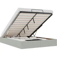 vidaXL Ottoman-Bett ohne Matratze Hellgrau 140x200 cm Samt