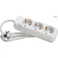 Kopp 128613003, 1,4 m, Drinnen, Typ F, Rot, Weiß, 3 AC-Ausgänge, 16 A