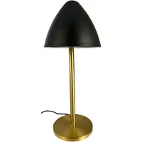 Dyberg Larsen Oulu Tischleuchte Black/Brass - , Oulu, Schwarz, für Wohnzimmer, Metall, Design