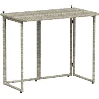 vidaXL Gartentisch Klappbar Hellgrau 90x51x75 cm Poly Rattan