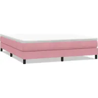 Syfax Boxspringbett ohne Matratze Rosa 180x220 cm Samt