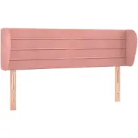 Syfax Kopfteil mit Ohren Rosa 147x23x78/88 cm Samt