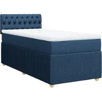 Syfax Boxspringbett mit Matratze Blau 90x190 cm Stoff