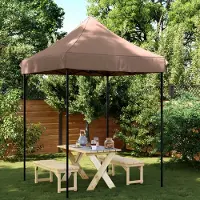 vidaXL Praktischen Partyzelt Faltbar Pop-Up Braun 200x200x306 cm - Pavillons & Partyzelte ,design Möbel 9068551 1parcel
