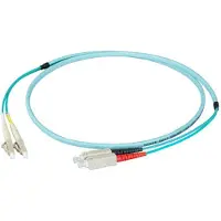 Efbe-Schott EFB-Elektronik Duplex Jumper LC-SC 50/125µ, OM3, LSZH,aqua, Flat Twin 3x5mm, 15m Hersteller: EFB Elektronik (O0314FT.15)