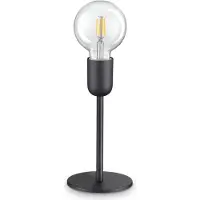 Ideal Lux Moderne Schreibtischlampe Mikrofon Metall Schwarz 1 Licht E27 8W 3000K