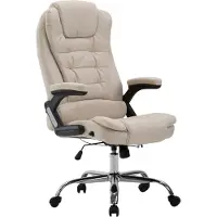 CLP Bürostuhl ergonomisch 150 kg belastbar Thor, Drehstuhl mit modernes Design creme