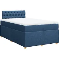 Syfax Boxspringbett mit Matratze Blau 120x200 cm Stoff