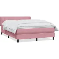 Syfax Boxspringbett mit Matratze Rosa 140x220 cm Samt