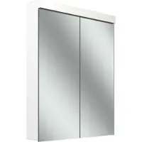 Schneider LOW plus LED Spiegelschrank, 2 Türen 30/30cm, 595x120x747mm, Steckdose links, Beleuchtung