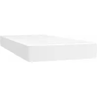 vidaXL Taschenfederkernmatratze Mittel Weiß 90x190x20 cm Kunstleder