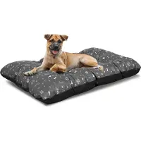 AIO Factory Hundebett Kissen PRESTIGE 120x80 cm wasserdicht Knochen Silber