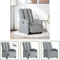The Living Store Relaxsessel Elektrisch Hellgrau Stoff
