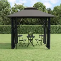 vidaXL "im Angebot" Pavillon mit Seitenwänden Anthrazit 300x300x270 cm Stahl - Pavillons & Partyzelte CC16567