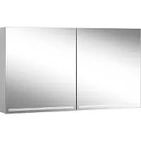 Schneider GRACE LED Spiegelschrank, 2 Türen 65/65cm, Anschlag li. u. re., 1295x120x700mm, 4000K, si