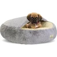AIO Factory FLUFFY Hundebett 50 cm hellgrau