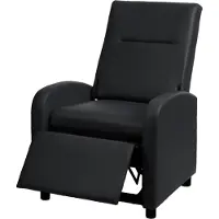 Mendler Fernsehsessel HWC-H18, Relaxsessel Liege Sessel, Kunstleder klappbar 99x70x75cm schwarz