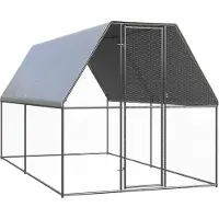 Syfax Outdoor-Hühnerkäfig 2x4x2 m Verzinkter Stahl