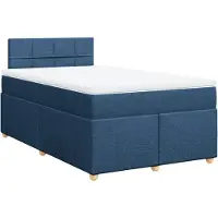 Syfax Boxspringbett mit Matratze Blau 120x190 cm Stoff