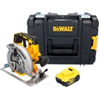 DeWalt DCS 570 NT Akku Handkreissäge 18 V 184 mm Brushless + 1x Akku 5,0 Ah + TSTAK - ohne Ladegerät