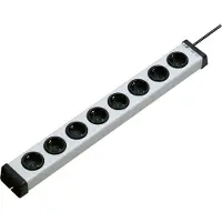 Ehmann 0200x00082301 Steckdosenleiste Universal 8-Fach, 1,5 m Zuleitung