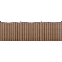 Neu.holz WPC Gartenzaun Sichtschutz Windschutz Lamellenzaun Zaun 562x185cm Braun [.holz]