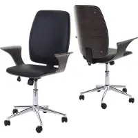 MCW Bürostuhl MCW-C54, Chefsessel Drehstuhl, Bugholz Kunstleder Grau, Sitzfläche schwarz