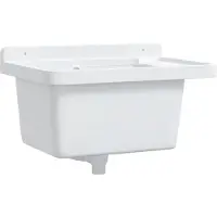 Syfax Ausgussbecken Wandmontage Weiß 50x35x24 cm Harz