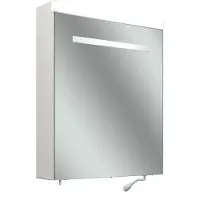 Schneider CARE LED Spiegelschrank, 595x727mm, Türanschlag re., Beleuchtung oben, 2 Steckdosen li. a