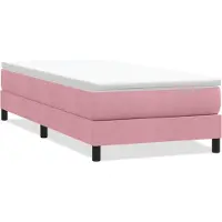 Syfax Boxspringbett ohne Matratze Rosa 100x210 cm Samt