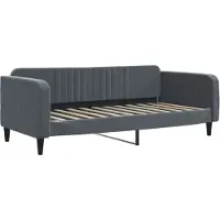 Syfax Tagesbett Dunkelgrau 90x200 cm Samt