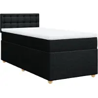 Syfax Boxspringbett mit Matratze Schwarz 90x200 cm Stoff