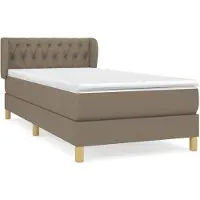 Syfax Boxspringbett mit Matratze Taupe 100x200 cm Stoff