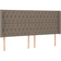Syfax Kopfteil mit Ohren Taupe 203x16x118/128 cm Stoff