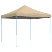 Syfax Partyzelt Faltbar Pop-Up Beige 292x292x315 cm