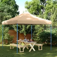 Prolenta Maison Exclusive - Partyzelt Faltbar Pop-Up Beige 292x292x315 cm