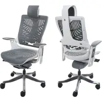 Mendler Bürostuhl MERRYFAIR Adelaide 2b, Schreibtischstuhl Drehstuhl, Hartschale, ergonomisch grau