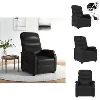 vidaXL Relaxsessel Elektrisch Schwarz Kunstleder - Sessel