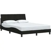 Syfax Bettgestell ohne Matratze "Hanko" Schwarz 120x200 cm Stoff