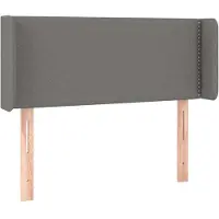 Syfax Kopfteil mit Ohren Dunkelgrau 103x16x78/88 cm Stoff