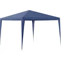 Casa.pro [] Pavillon 300x300x255cm Gartenzelt Partyzelt Gartenpavillon Bierzelt Festzelt Dunkelblau