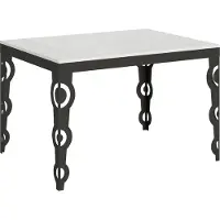 Itamoby Ausziehbarer Tisch 90x120/224 cm Karamay Evolution Gestell Weiß Esche Anthrazit