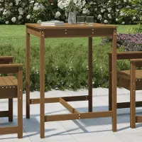 Prolenta Maison Exclusive - Gartentisch Honigbraun 82,5x82,5x110 cm Massivholz Kiefer