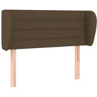 Syfax Kopfteil mit Ohren Dunkelbraun 93x23x78/88 cm Stoff