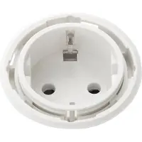 Evoline One Steckdose ohne Abdeckring ø 59mm mit Winkelstecker Kunsttoff weiß
