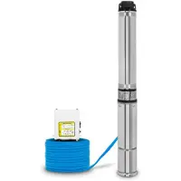 Eberth 4" Tiefbrunnenpumpe Brunnenpumpe aus rostfreiem Edelstahl, Elektrisch 550W, Durchmesser Pumpe 4 Zoll (10cm), Anschlussgewinde 1 1/2 Zoll