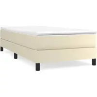 vidaXL Boxspringbettgestell Creme 100x200 cm Kunstleder